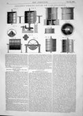 Old Engineering 1863 Invention Ireland Forming Moulds Card Cylinders Victorian