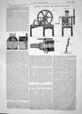Antique Old Print 1863 Simpson Machinery Cutting Mouldings Kromschroeder Gas