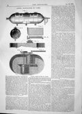 Antique Old Print Engineering 1863 Edward Lloyds Manufacture Paper Machinery
