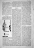 Antique Old Print Engineering 1863 Invention Curtis Screw Propeller Holloway