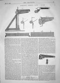 Old Print 1863 Invention John Dunlop Cotton Gins Eckel Apparatus Picking 19th