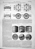 Old Print 1863 Thomas Running Gear Four-Wheeled Carriages Kidd Gas Meters 19th