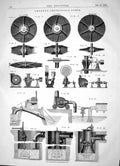 Antique Print Engineering 1863 Invention Gwynne Centrifugal Pumps Machinery