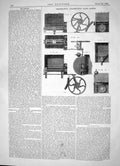Old Engineering 1863 Priestley Locomotive Sand Boxes Railways Machine Victorian