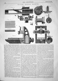 Antique Old Print Engineering 1863 Invention William Sellers Planing Machine