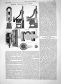 Antique Print Invention Hotchkiss Atmospheric Trip Hammers Engineering 1863