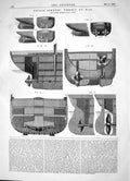 Original Old Antique Print Engineering 1863 Captain Symonds Vessels War Ship