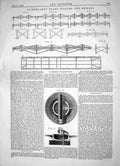 Antique Old Print 1863 Sutherland Beams Girders Bridges Bergue Permanent Way