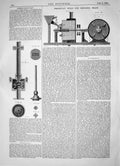 Antique Print 1863 Turnbull Mills Grinding Grain William Bunger Steam Trap 19th