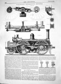 Antique Print 1863 Faulding Locomotive Train Engines Railways Spruyt Rails 19th
