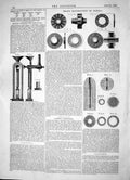 Antique Print 1863 Gray Manufacture Wheels Brown Warming Ventilation Palmer