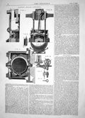 Antique Old Print Engineering 1863 Invention Caird Steam Engines Machinery 19th