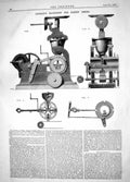 Old Engineering 1863 William Longley Machinery Making Bricks Inventio Victorian