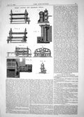 Old Engineering 1863 Invention Becks Cutting Shearing Metal Machinery Victorian
