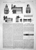 Antique Old Print 1863 Invention Johnson Steam Generators Sanderson Machinery