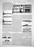 Antique Old Print 1863 Buchanan Sugar Mills ThorDrill Braces Todd Jeffries 19th