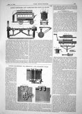 Antique Print 1863 Bath Omnibus Carriage Rails Roads Guilds Machinery Flax 19th