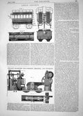 Old Print 1863 Abel Omnibus Donald Machinery Punching Shearing Rivetting 19th