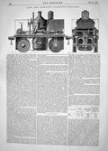 Old Print Engineering 1863 Invention Law Downie Traction Engine Machinery 19th