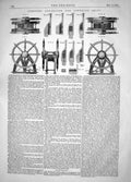 Old Print Engineering 1863 Thomas Edward Symonds Apparatus Steering Ships 19th