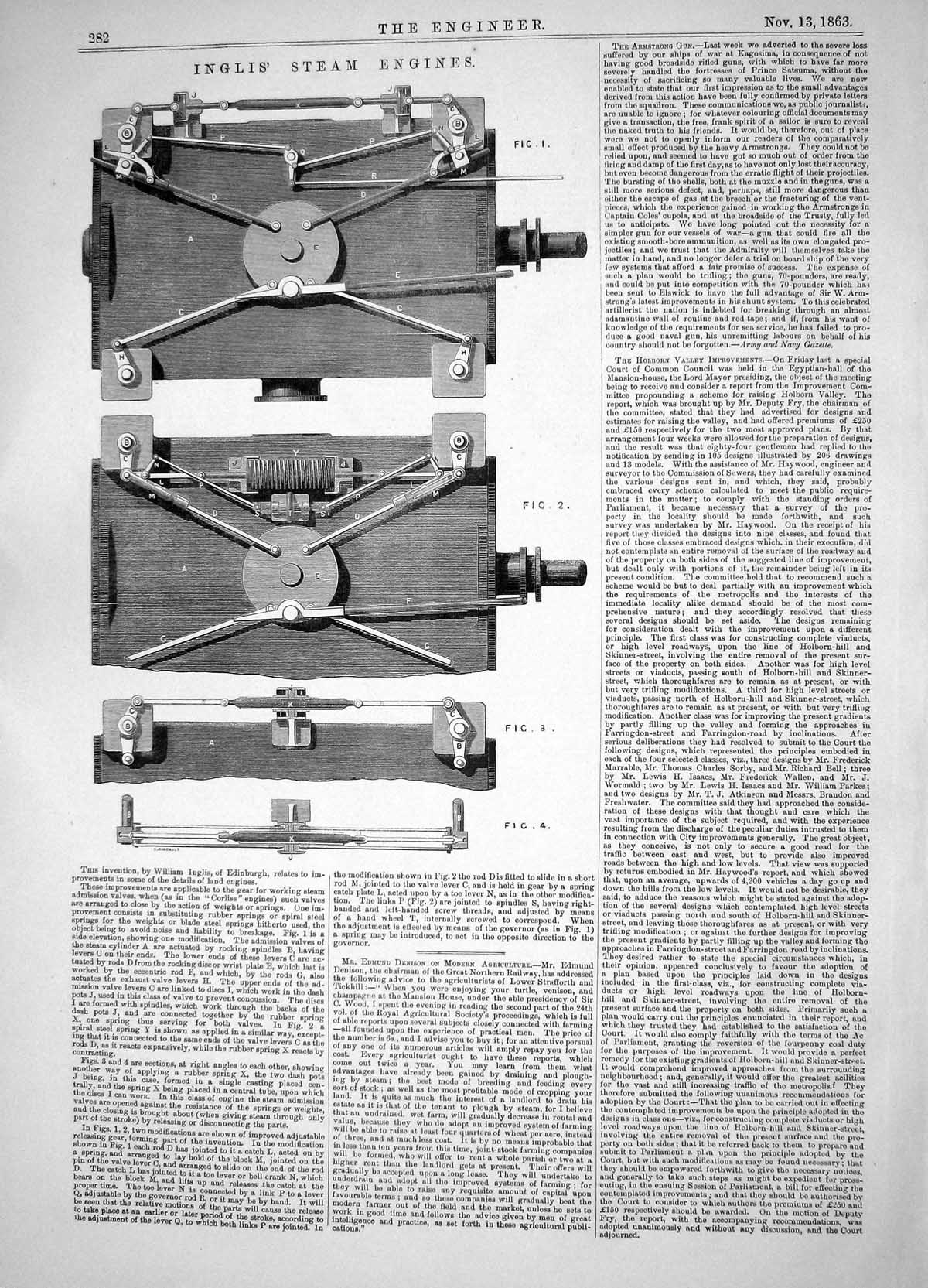 Old Invention William Inglis Steam Engines Machinery Engineering 1863 Victorian