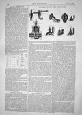 Antique Old Print Engineering 1863 Invention John Page Taps Valves Liverpool