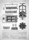 Antique Print Engineering 1863 Holmes Huddersfield Gas Apparatus Machinery 19th