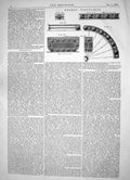 Antique Old Print Engineering 1864 Hughes Turntables Apparatus Westminster 19th
