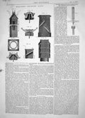 Antique Old Print 1864 Deacon Chimney Caps Bryant Apparatus Temperature Steam