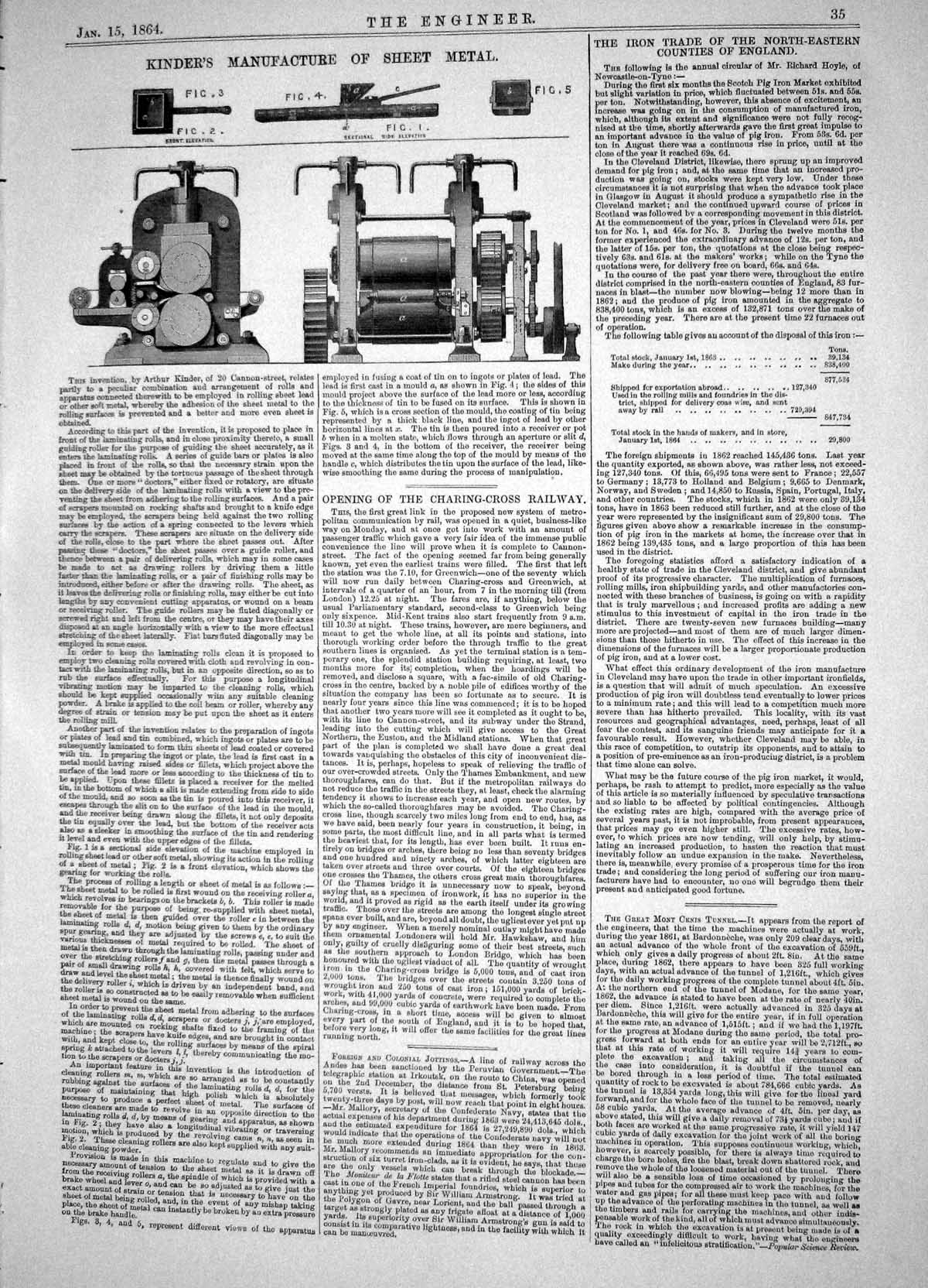 Old Engineering 1864 Arthur Kinder Manufacture Sheet Metal Machinery Victorian