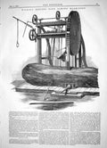 Antique Print Engineering 1864 Joseph Wilson Endless Band Sawing Machinery 19th