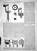 Old Print 1864 Walton Pneumatic Hammer Wrigley Machinery Filtering Water 19th