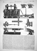 Old Antique Print Westmacott Hydraulic Engines Engineering 1864 Machinery 19th