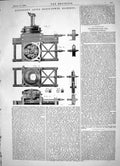 Old Antique Print Engineering 1864 Haseltine Lever Horse-Power Machines 19th