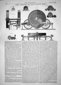 Old Engineering 1864 Meisel Regulating Speed Railway Trains Machinery Victorian