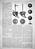 Antique Old Print 1864 Dearn Mashing Machine Cylinder Pulley Shaft Colchester