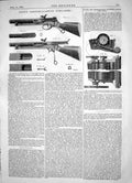 Antique Old Print 1864 Pope Breech-Loading Fire-Arms Platt Richardson Cotton