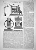Old Engineering 1864 Blake Shaping Punching Metallic Articles Machine Victorian