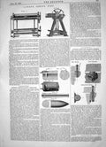 Antique Print 1864 Lowry Cotton Gins Snider Breech Loading Ordnance Attock 19th