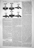 Old Print Engineering 1864 James Allen Invention Valves Cocks Manchester 19th