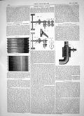 Antique Old Print 1864 Vickers Manufacture Cast-Steel Tyres Maitland Mashing