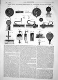 Old Print 1864 Bailey Blake Improvements Barometers Gas Regulators Crane 19th