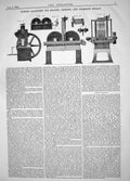 Old Print 1864 Invention Dodge Machinery Rolling Forging Polishing Metals 19th