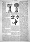 Old Print 1864 Mash Safety Valves Pressure Gauges England Shafts Spindles 19th