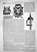 Antique Old Print 1864 Invention Edmund Darwen John Haddon Manufacture Bolts