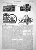 Antique Print 1864 Invention Cole Casting Boring Steam Cylinders Machinery 19th
