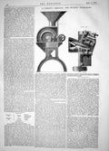 Antique Old Print 1864 Invention Robert Patterson Grinding Hulling Vegetables