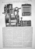 Antique Old Print 1864 Invention James Howden Steam Engines Boilers Machinery