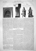 Antique Old Print Engineering 1864 Invention Wilson Fireplaces Strand London