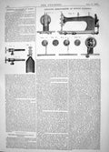 Old Print 1864 Johnson Improvements Sewing Machines Woodman Jars Bottles 19th